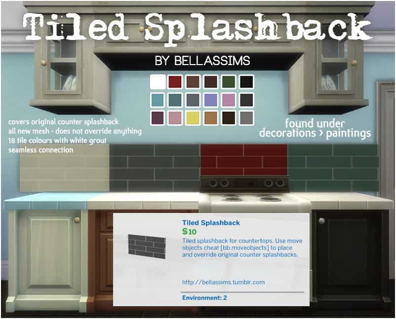 Sims 4 Tiled Kitchen Backsplash