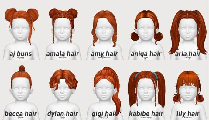 Sims 4 Toddler Hairs Set