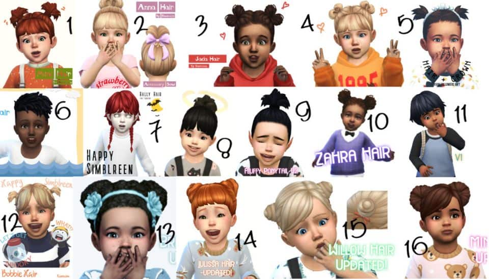 Sims 4 Toddler Hairstyles