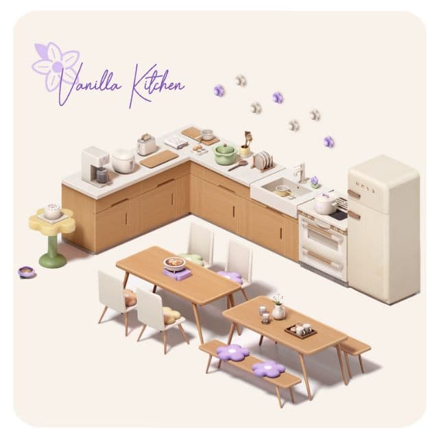Sims 4 Vanilla Kitchen