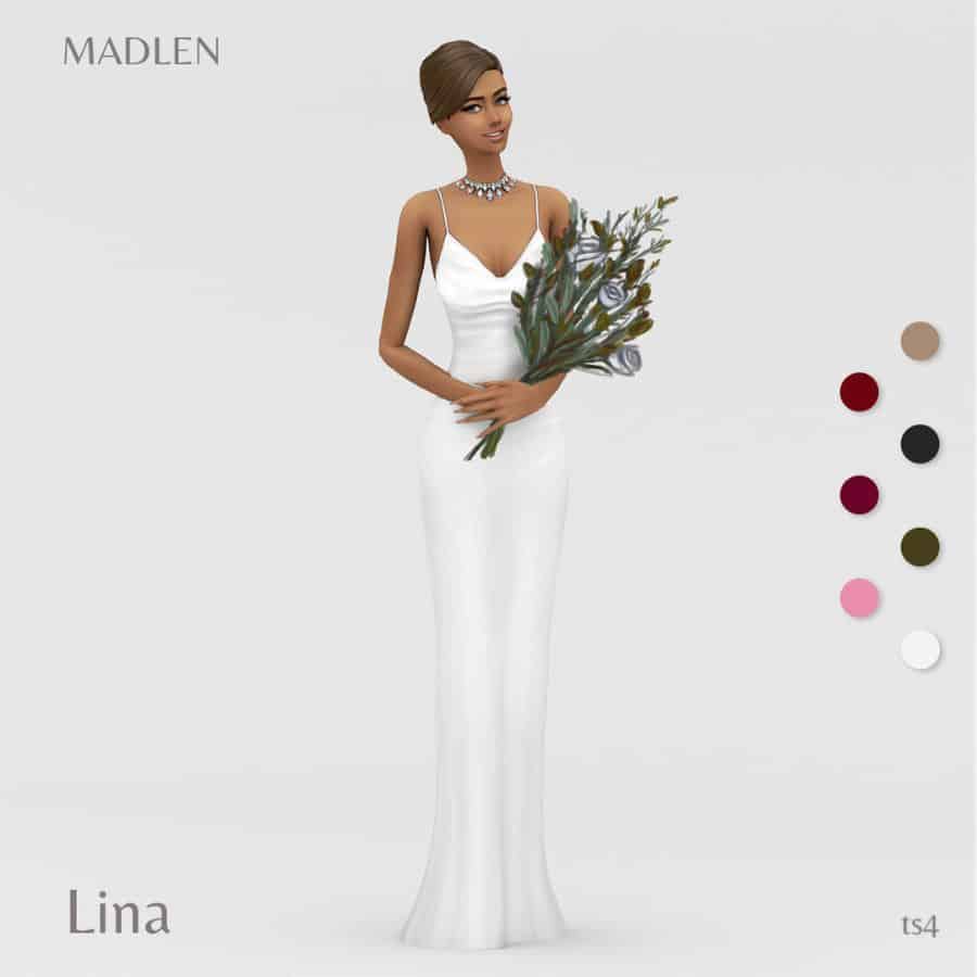 Sleek Sims 4 Wedding Dress