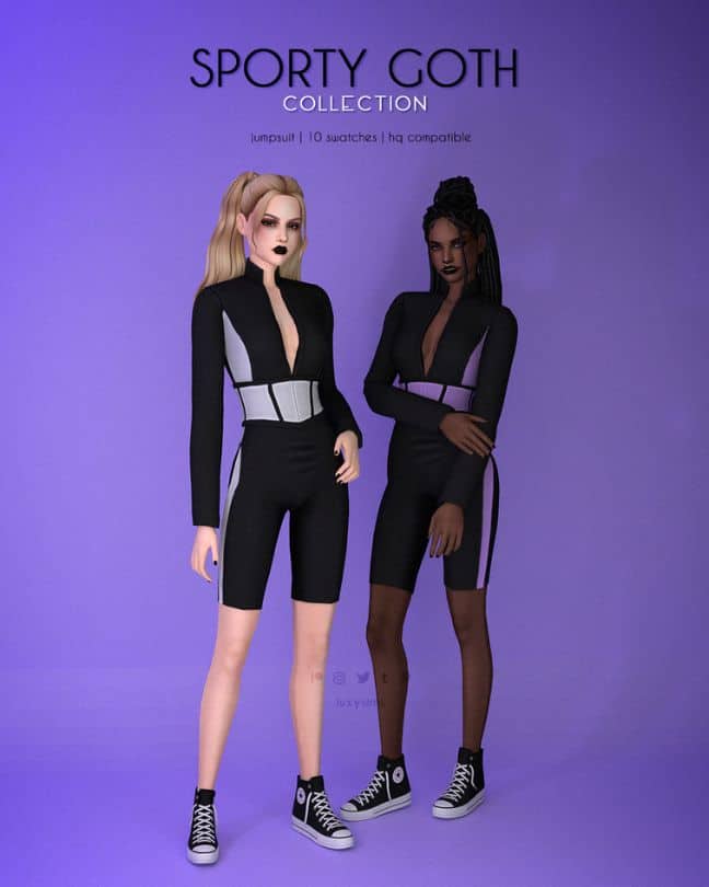 Sporty Goth Jumpsuit