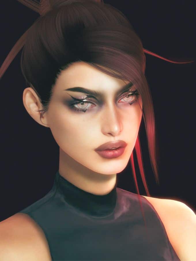 Straight Sims 4 Brow Set