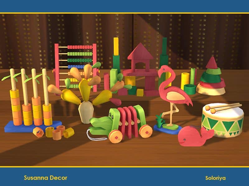 Wooden Sims 4 Toys CC