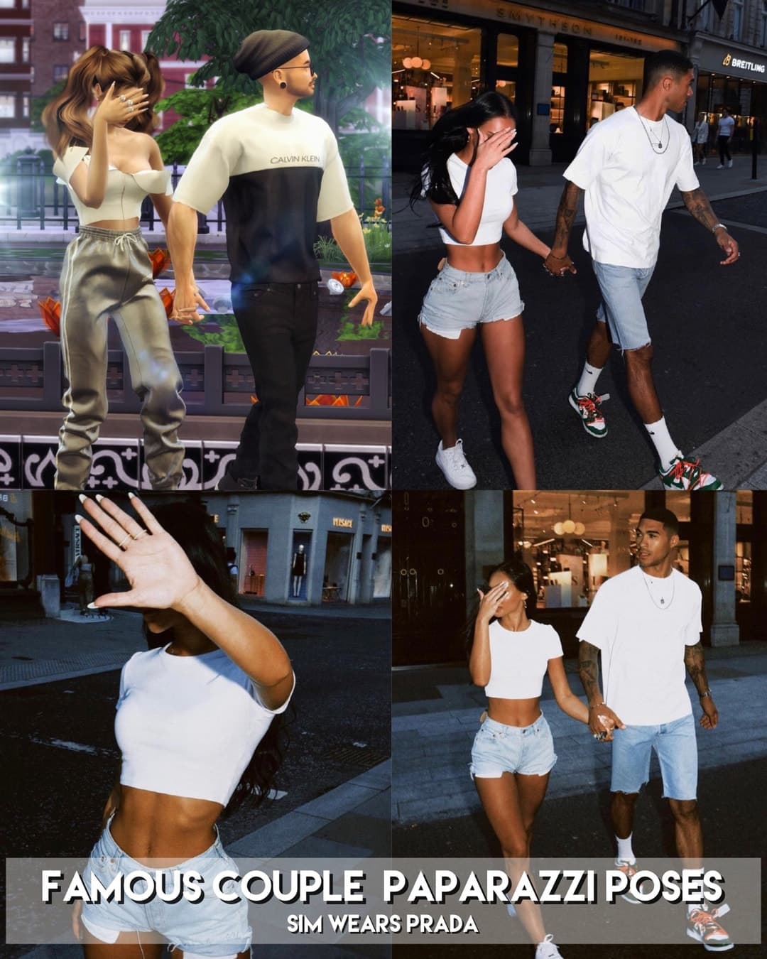 Famous Young Couple Paparazzi Poses