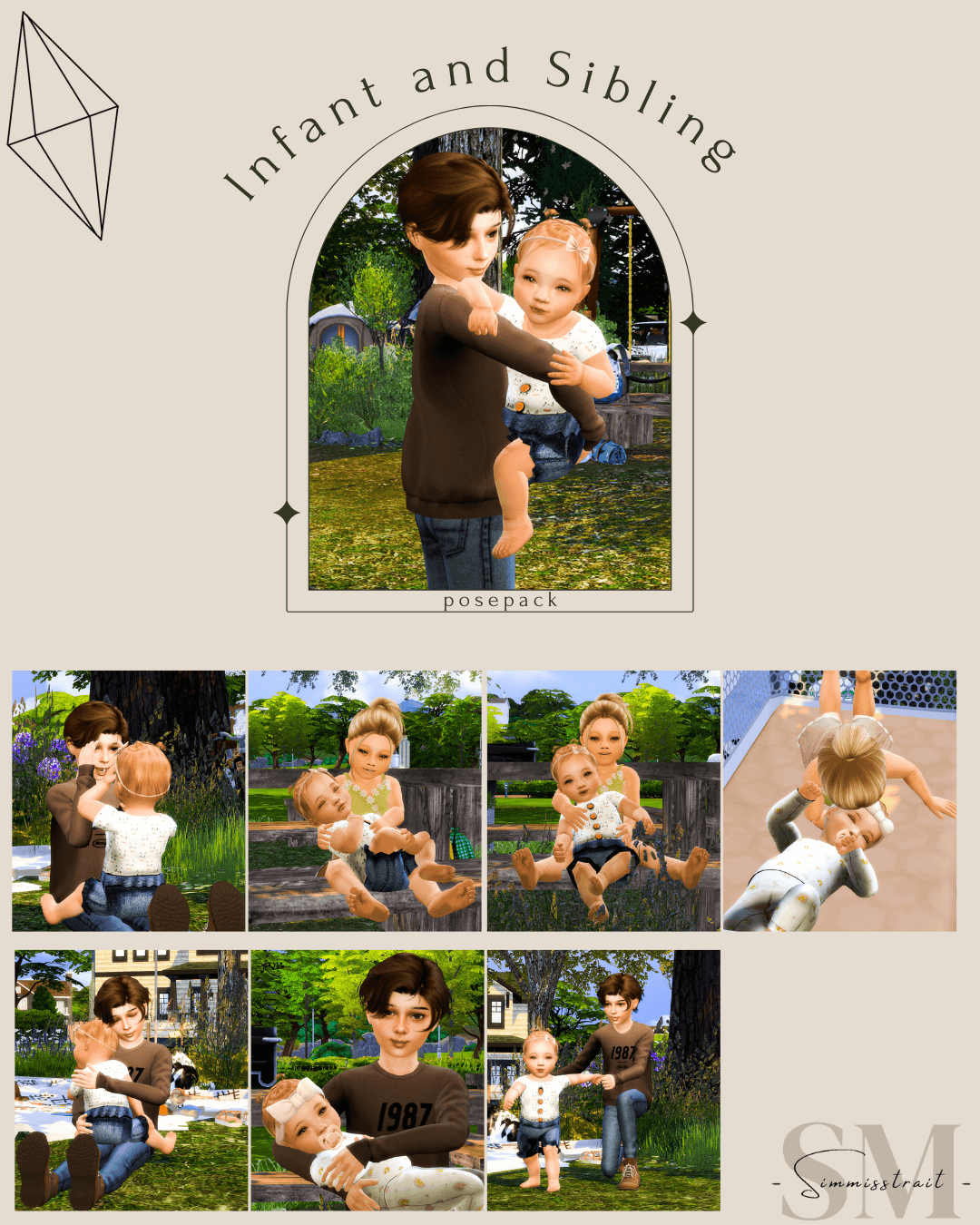 Infant and Sibling Pose Pack