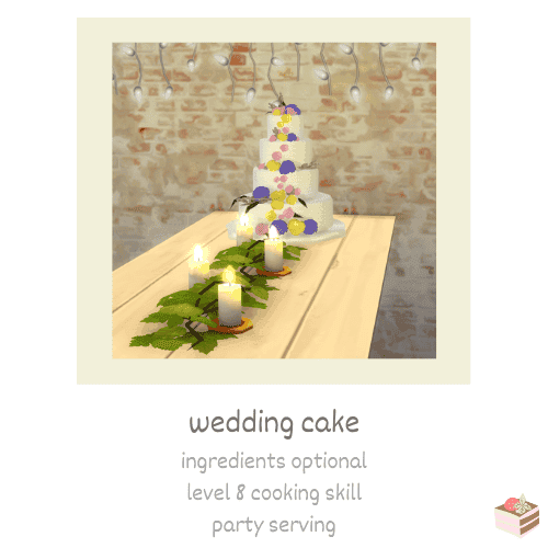Sims 4 Custom Wedding Cake