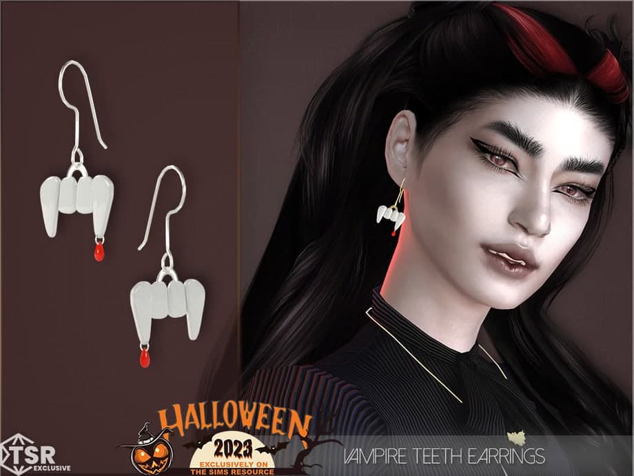 Vampire Teeth Earrings