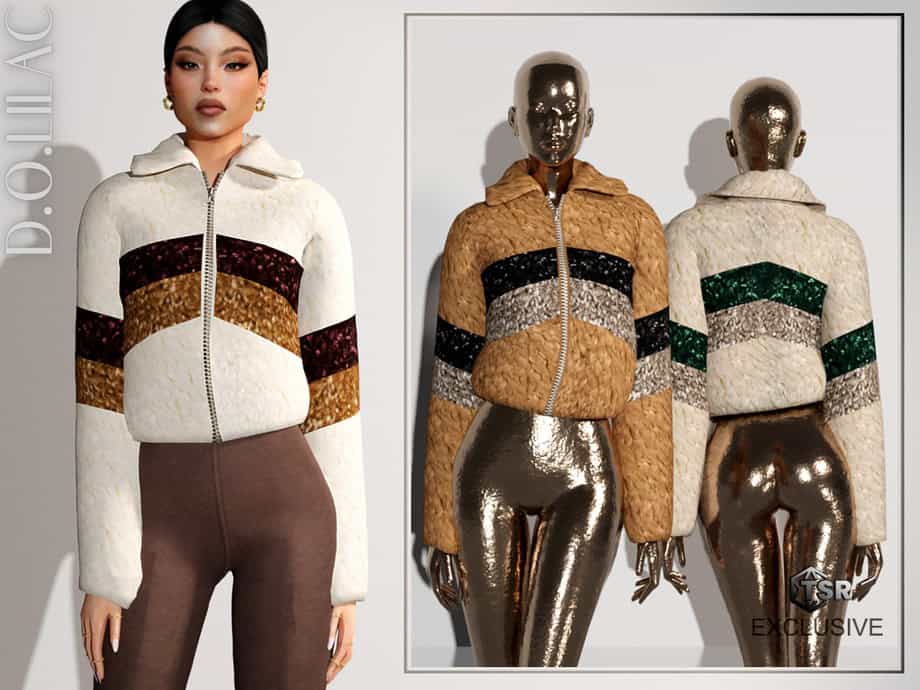 Zipper Fur Jacket DO0614