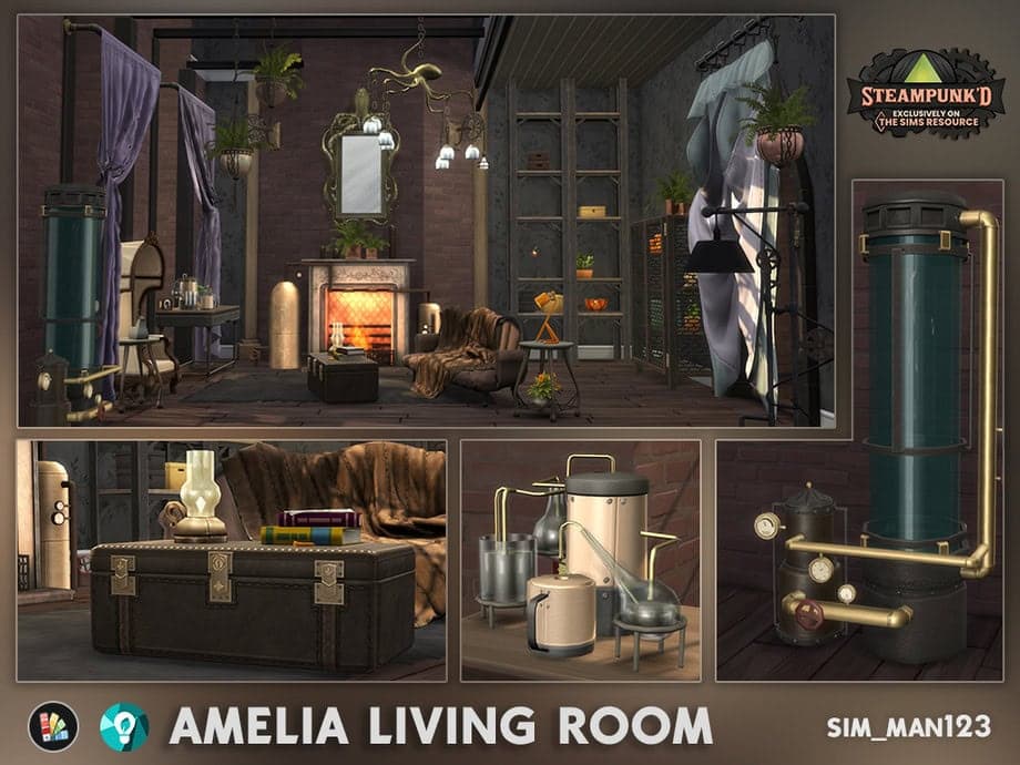 Steampunked: Amelia Living Room