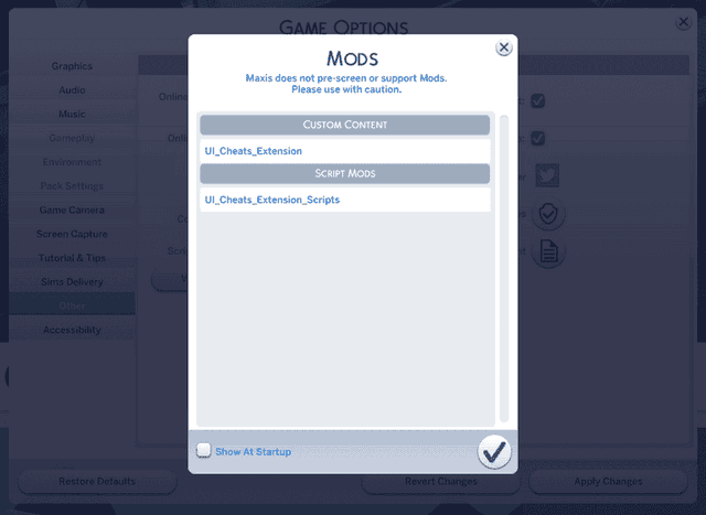 Advanced Cheating Ui UI Cheats Extension - Sims 4 CC | MustHaveMods