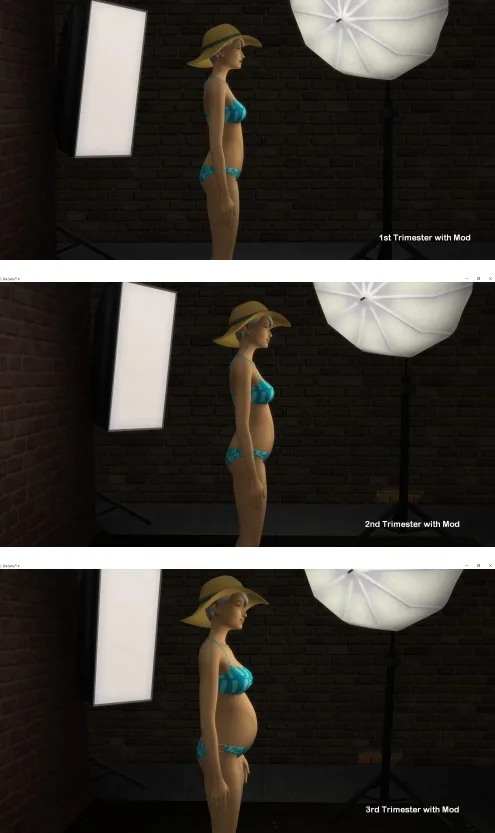 sims 4 pregnant belly size mod