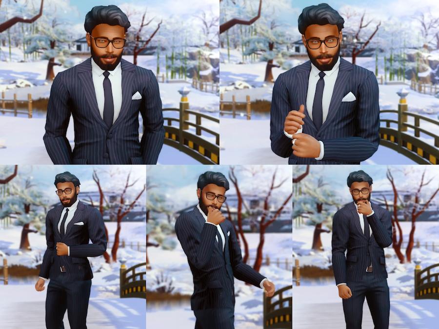 sims 4 cas poses male