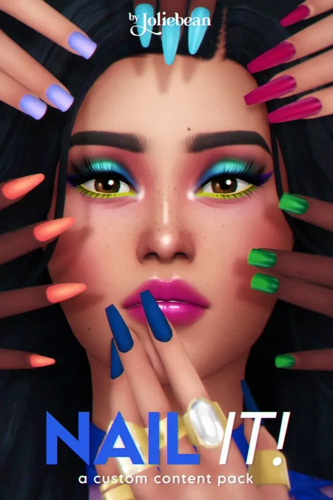 custom content nails for sims 4