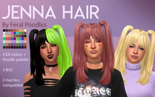 Jenna Hair Sims 4 CC