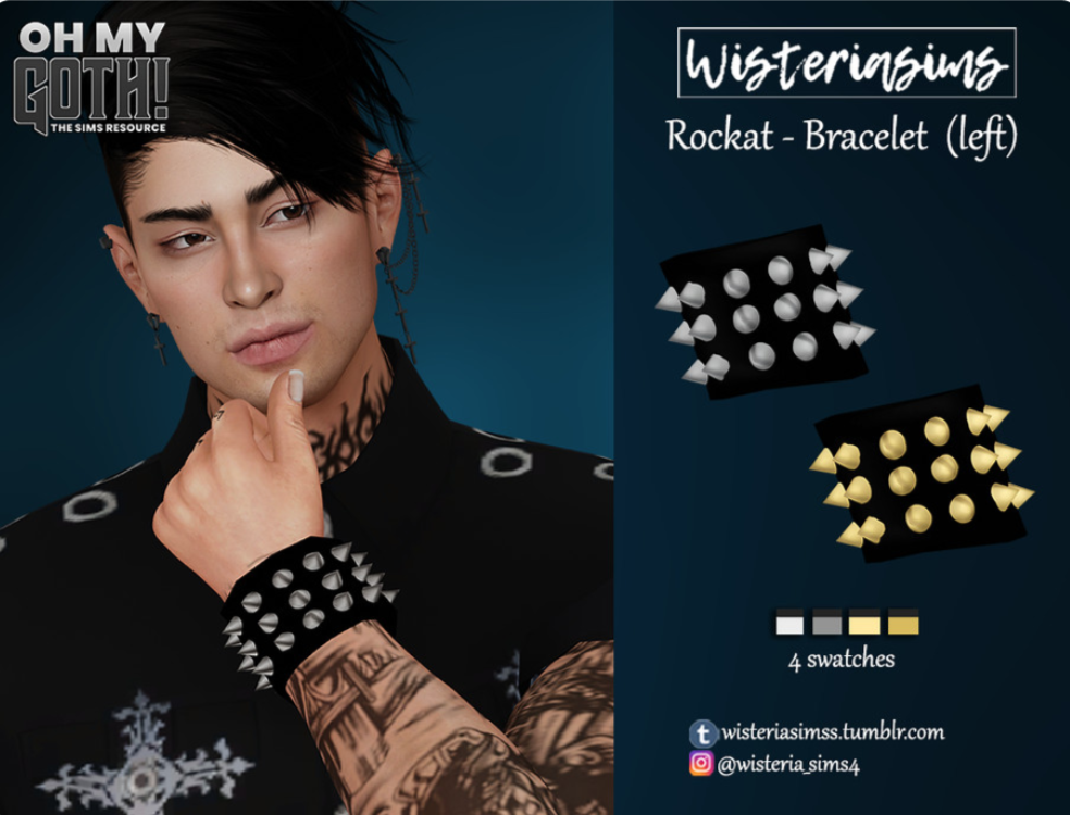 Goth Bracelets Sims 4 CC