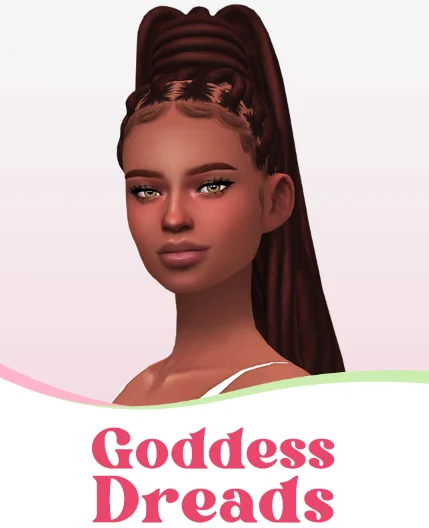Goddess Dreads Sims 4 Black CC