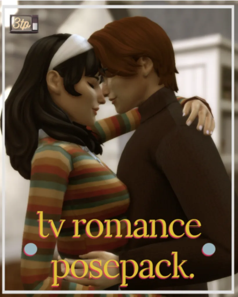 TV Romance Posepack sims 4 romance mods