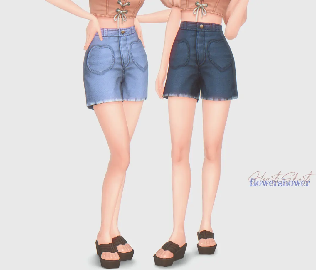 Base Game Compatible Hearts Shorts by flowershower 