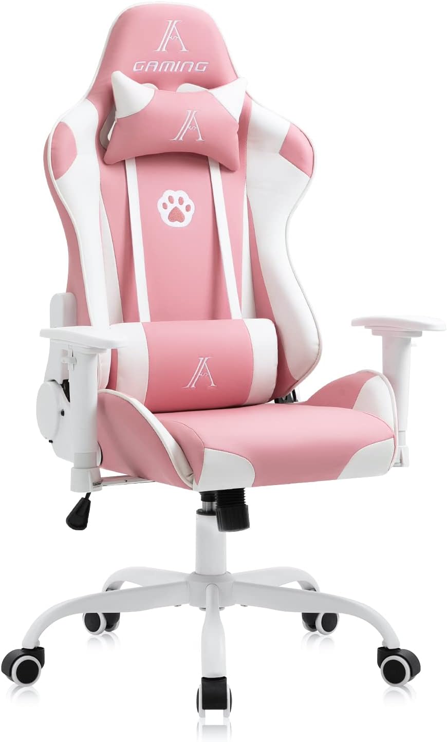 pink game setup pink chair
