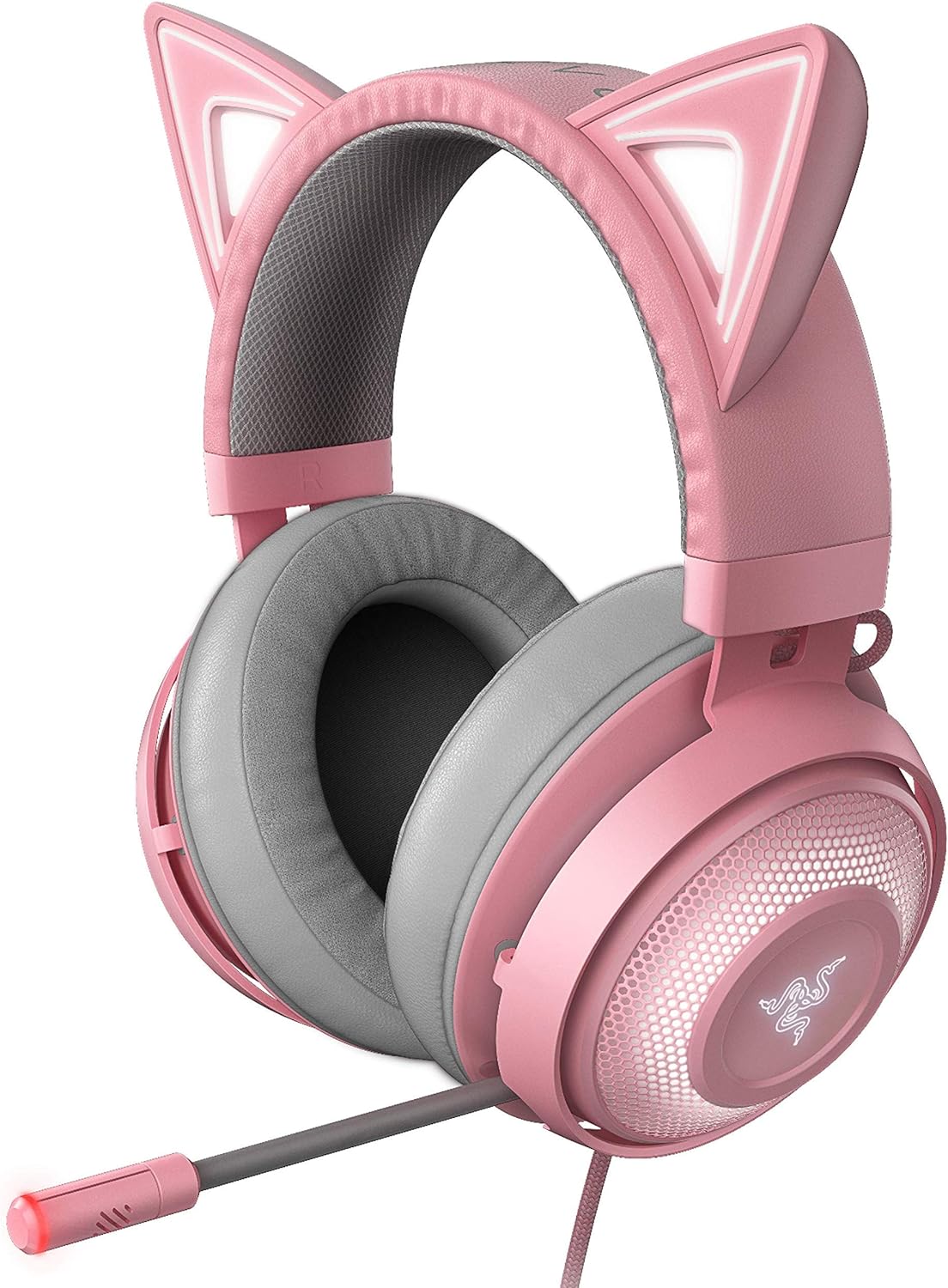 pink game setup headset