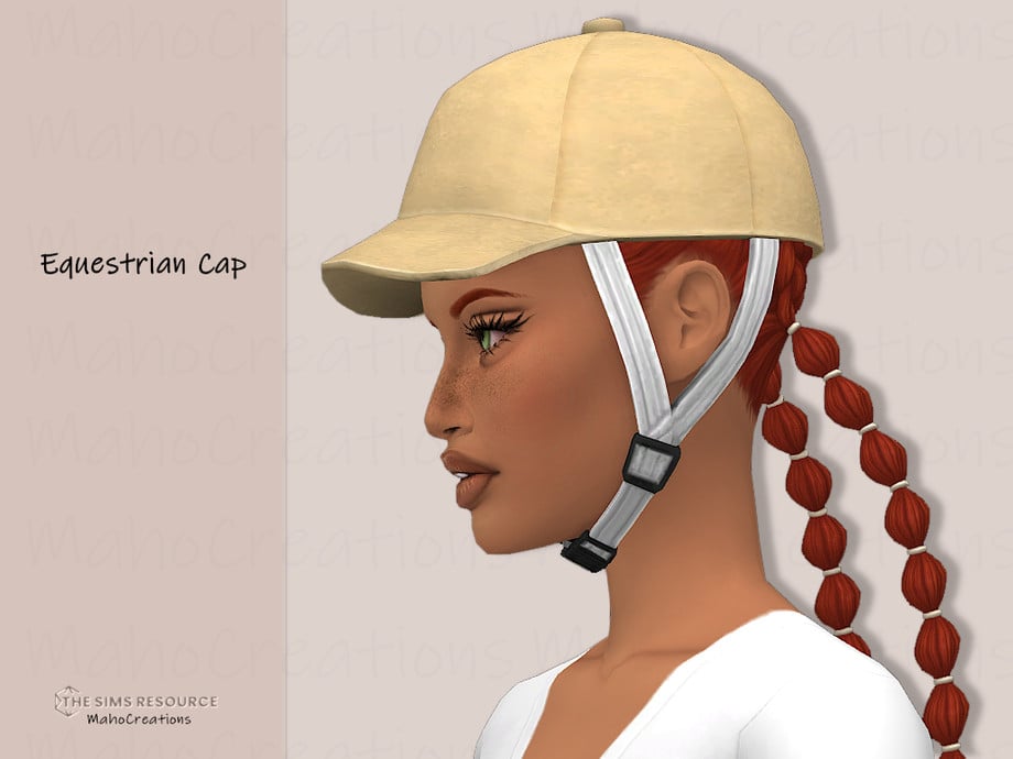 sims 4 horse cc Equestrian Cap by MahoCreations