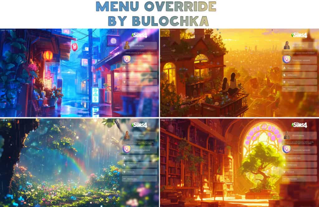 Cyberpunk neon city street scene for Sims 4 mods and overrides, vibrant aesthetic with futuristic visuals and immersive urban atmosphere.