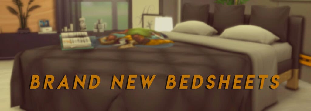 Luxury modern bedroom with new bedsheets, cozy interior, and stylish decor for comfortable sleeping environment.