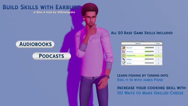 Enhance your Sims 4 gameplay with Must Have Mods including audiobooks and podcasts, 20 base game skills, and unique tutorials for fishing and cooking. Perfect for creating immersive virtual experiences.