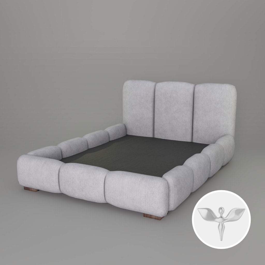 Plush light gray modular sofa with tufted backrest and bolster arm accents, perfect for modern living room upgrades.