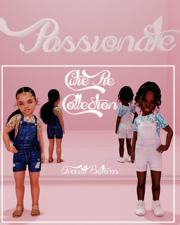 Cute kids denim overalls fashion collection for girls, trendy and stylish children's clothing for casual wear and playtime, perfect for spring and summer outfits.