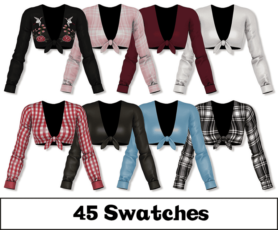 32+ Best Sims 4 Tops CC: Crop, Blouse, T-shirt, Off-shoulder, and More