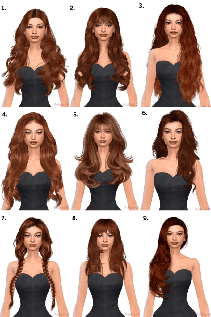 sims 4 alpha hair lookbook

