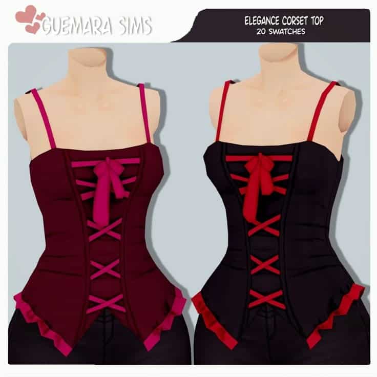 Luxury elegance black and pink corset top with detailed lace-up design, perfect for fashion-forward outfits and special occasions, available in multiple swatches for customized style.