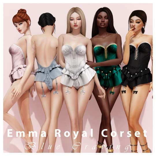 Elegant female dolls modeling trendy corset lingerie, showcasing customizable fashion mods for virtual avatars. Perfect for enhancing your virtual wardrobe with stylish and sexy outfits.