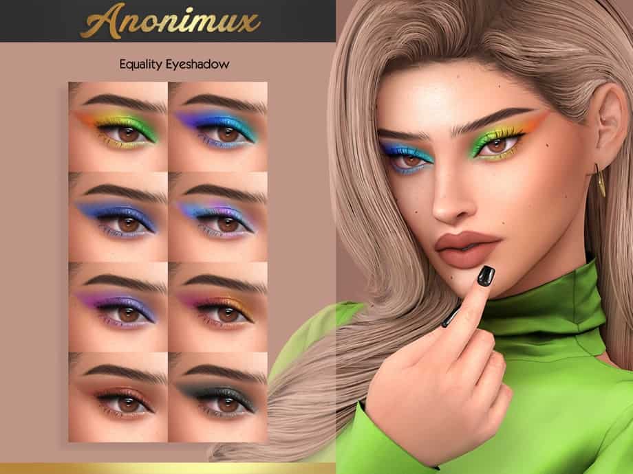 Vivid colorful eyeshadow looks featuring green, blue, purple, and gold shades for eye makeup enthusiasts and beauty lovers. Perfect for bold makeup styles and creative eye makeup tutorials.