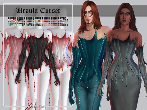 Colorful custom mesh clothing for avatars, digital fashion, and gaming avatars, featuring dripping liquid design, vibrant textures, and seamless fit for Second Life or virtual worlds.