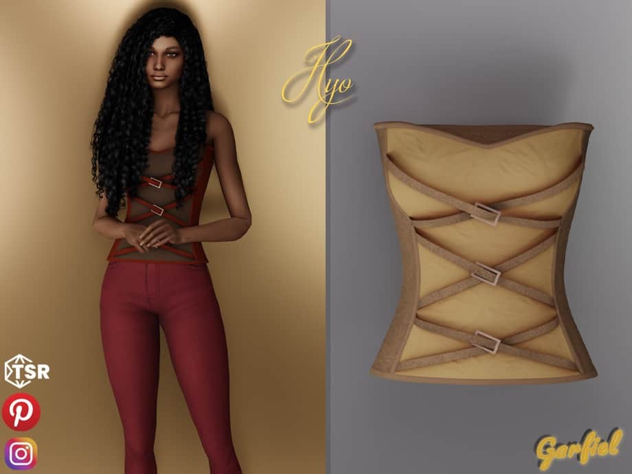 Black woman with long curly hair wearing red fashionable top and pants, fashion model pose, Must Have Mods, digital fashion illustration, trendy outfit styling, 3D character modeling.