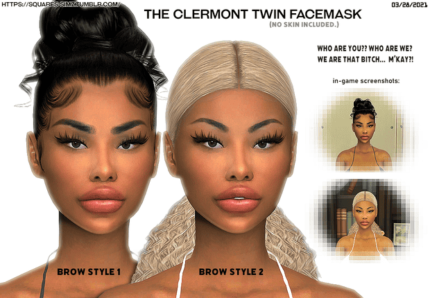 Brow twin face mask, cosmetology, beauty, makeup, facial features, virtual makeup, facial modeling, skin tone, beauty accessories, digital beauty tools.