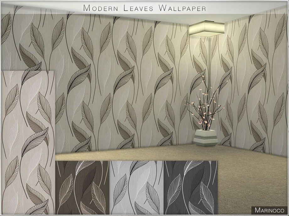 Modern Leaves Wallpaper