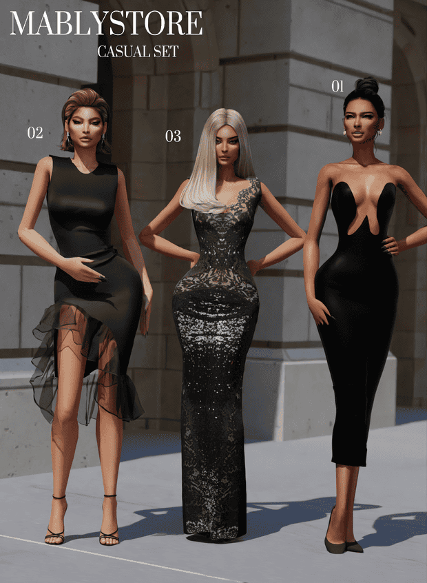 Elegant women's cocktail dresses with stylish designs perfect for upscale events and parties. Featuring black, fitted, and sequined options for fashionable evening wear.