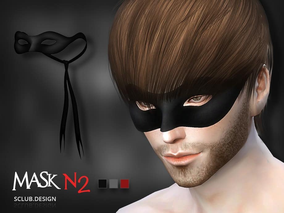 Mask N2 cosplay mask for men, black eye mask with adjustable straps - perfect for cosplay or costume parties.
