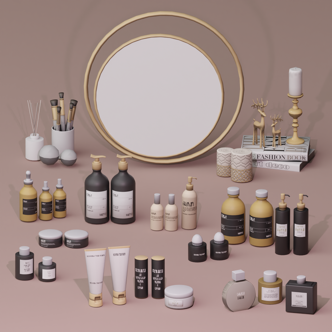 Simlish Cosmetic Clutter Set