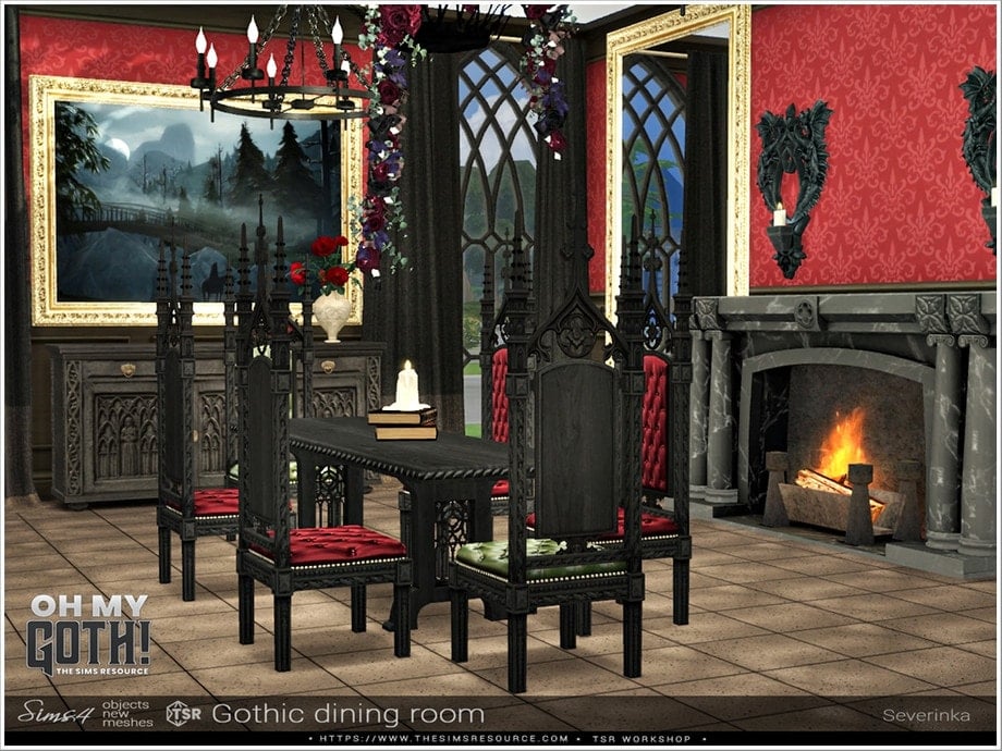 Oh My Goth Gothic Dining Room