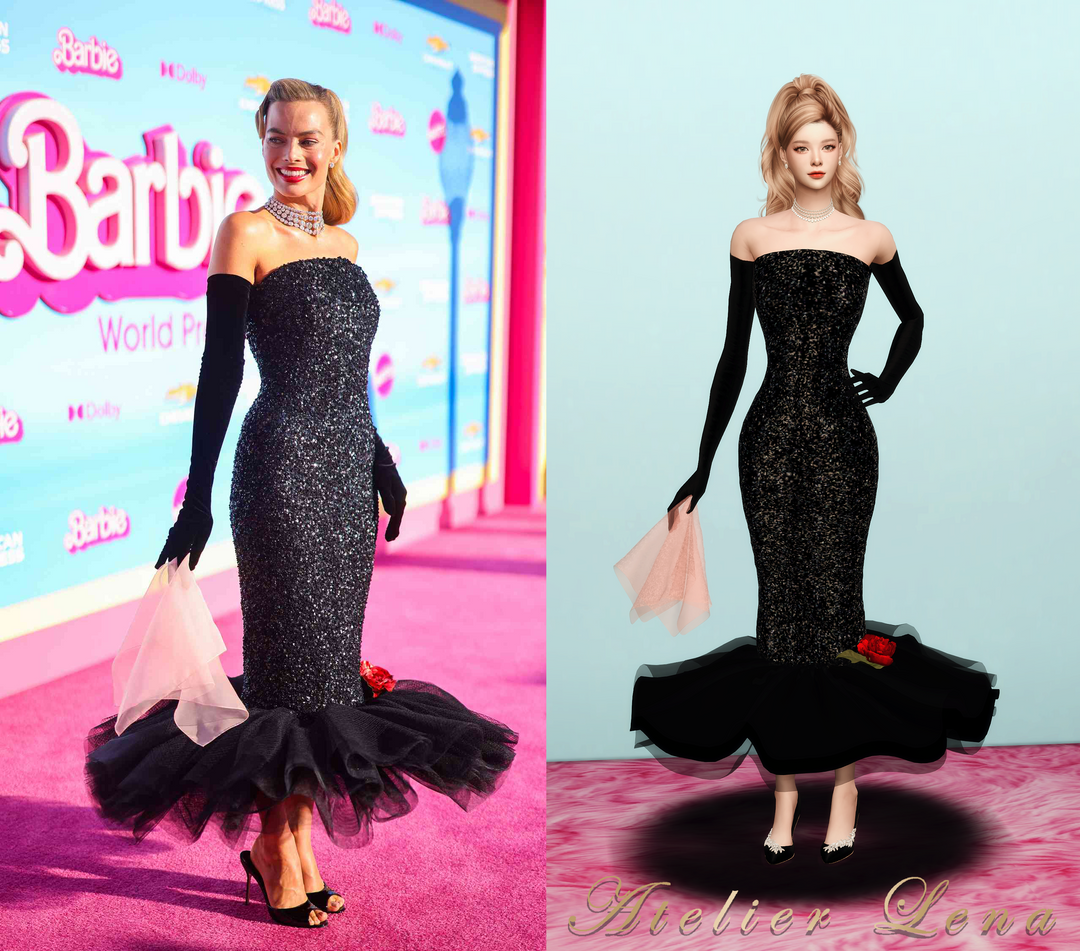 Barbie Sparkly Black Dress