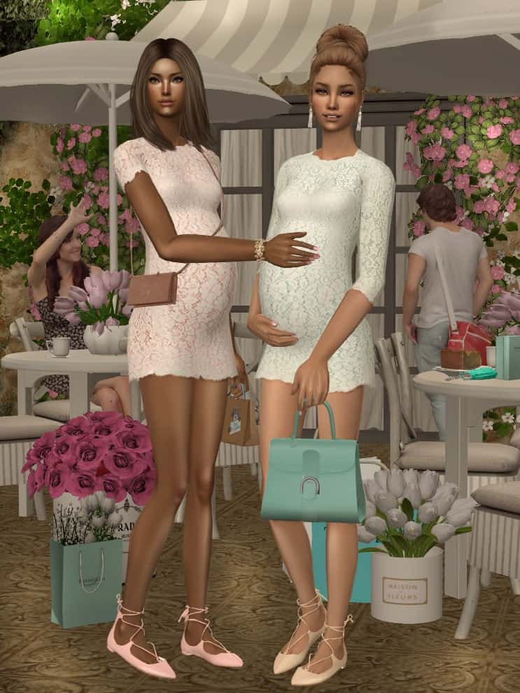 Pink lace dresses for women, fashion, floral background, stylish accessories, virtual environment, social gathering, elegant outfits, trendy shoes, must-have fashion mods, women’s fashion accessories.