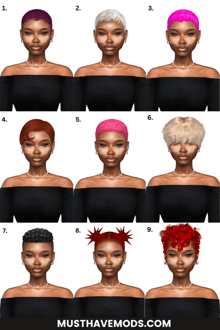 Sims 4 Pixie Cut Lookbook