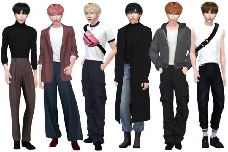 Sims 4 Korean Male Lookbook
