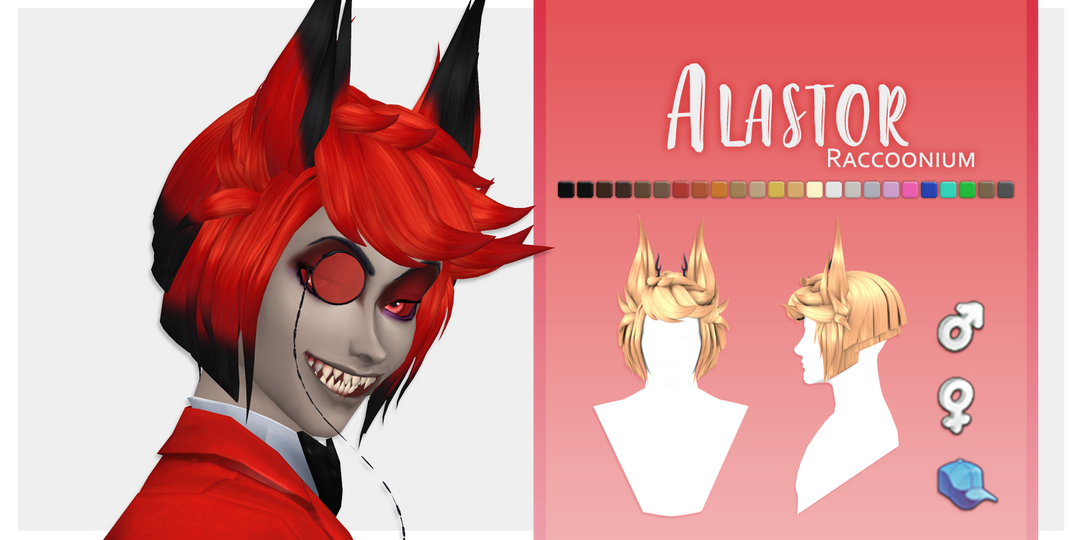Alastor Hair and Antlers
