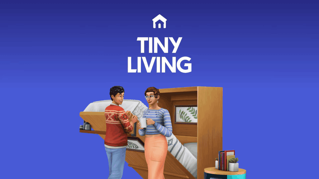 Compact tiny house interior with modular furniture for tiny living, showcasing space-saving and innovative design for small home living.